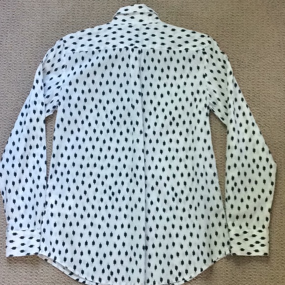 Banana Republic Navy and White Small Blouse - Picture 2 of 4